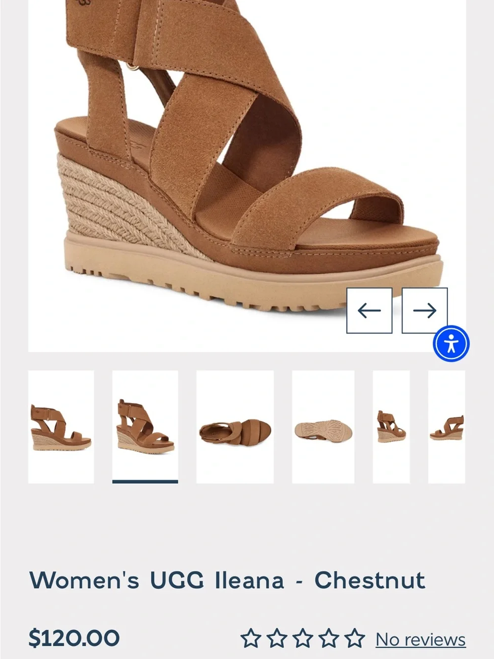 UGG Ileana Wedge Sandals with Ankle Strap